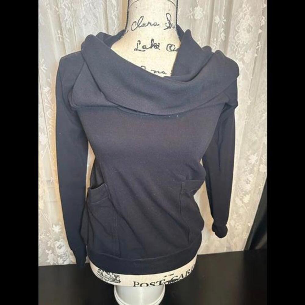 Splendid Black Cowl Neck Pullover - XS